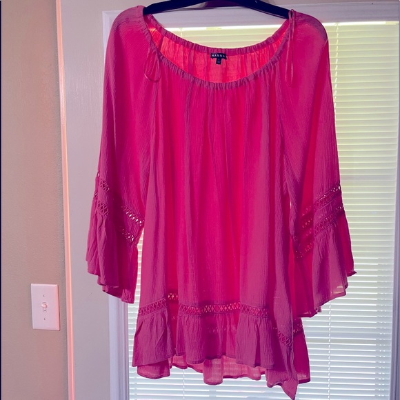 Womens Pink Tunic Top. Size Large - Picture 3 of 4